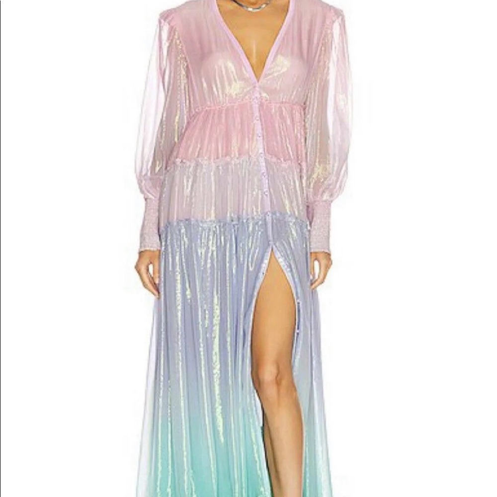 Rococo sand ombré rainbow dress